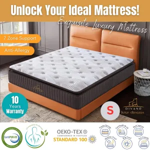 7 Zones Pocket Spring Medium Feel Mattress, 34cm Thickness