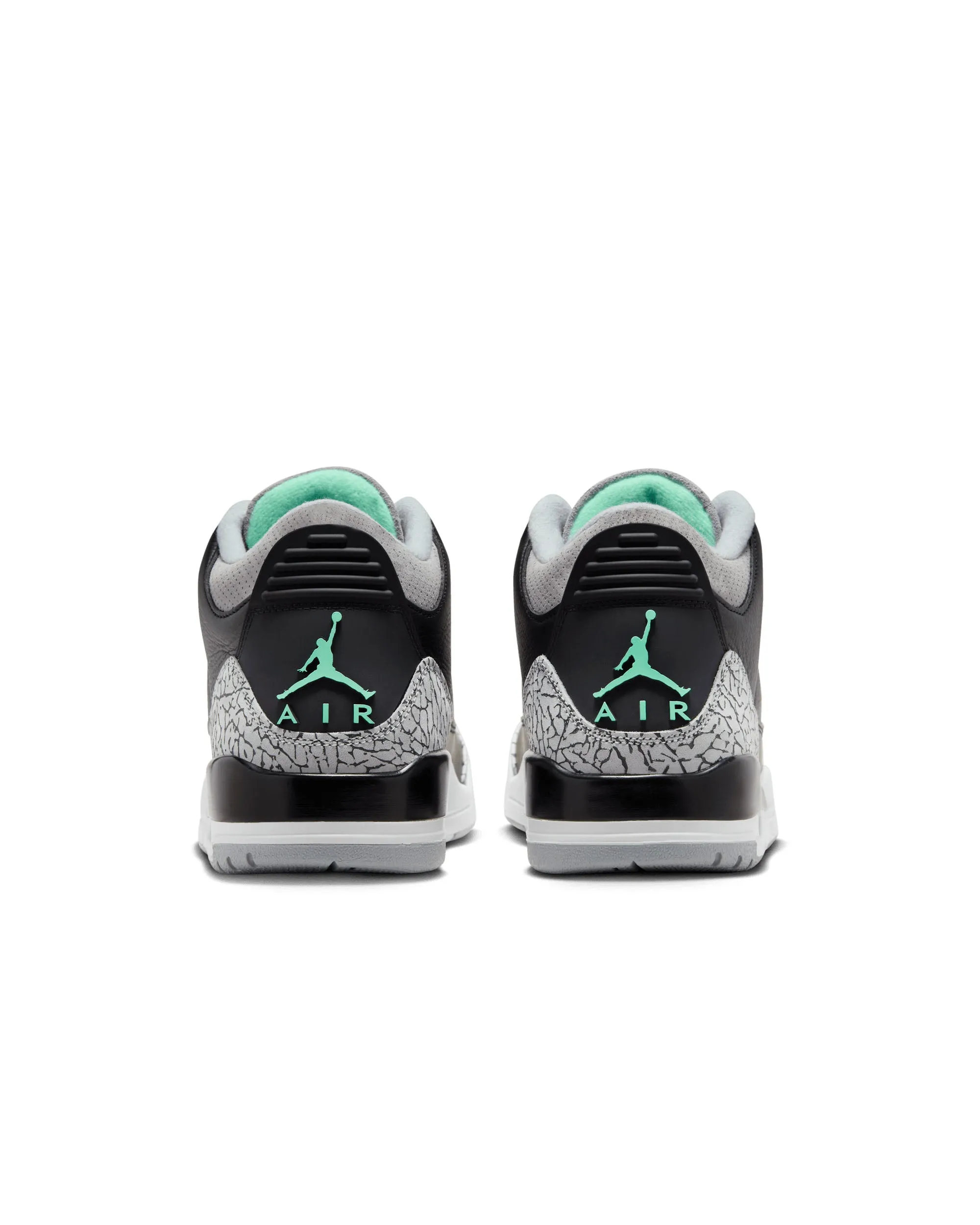 Air Jordan 3 Retro - Black / Green Glow / Wolf Grey