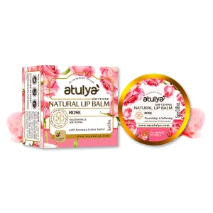 atulya Rose Natural Lip Balm with Bees Wax & Honey 5 Gm (Buy Any3 Products & Save Rs.300 Use code : RS300)