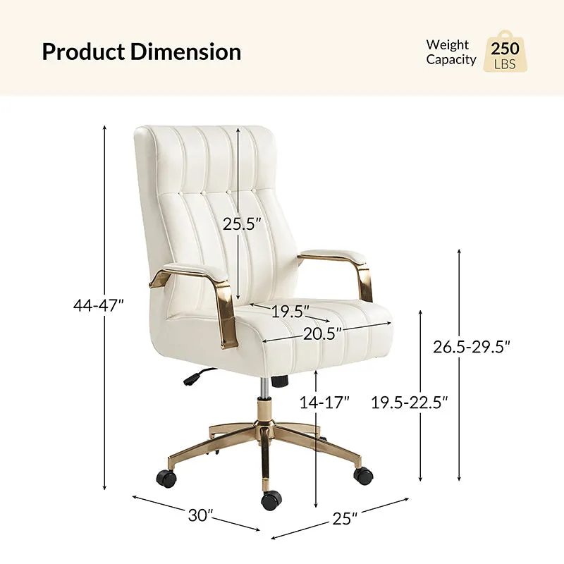 Conelius Leather Ergonomic Executive Office Chair