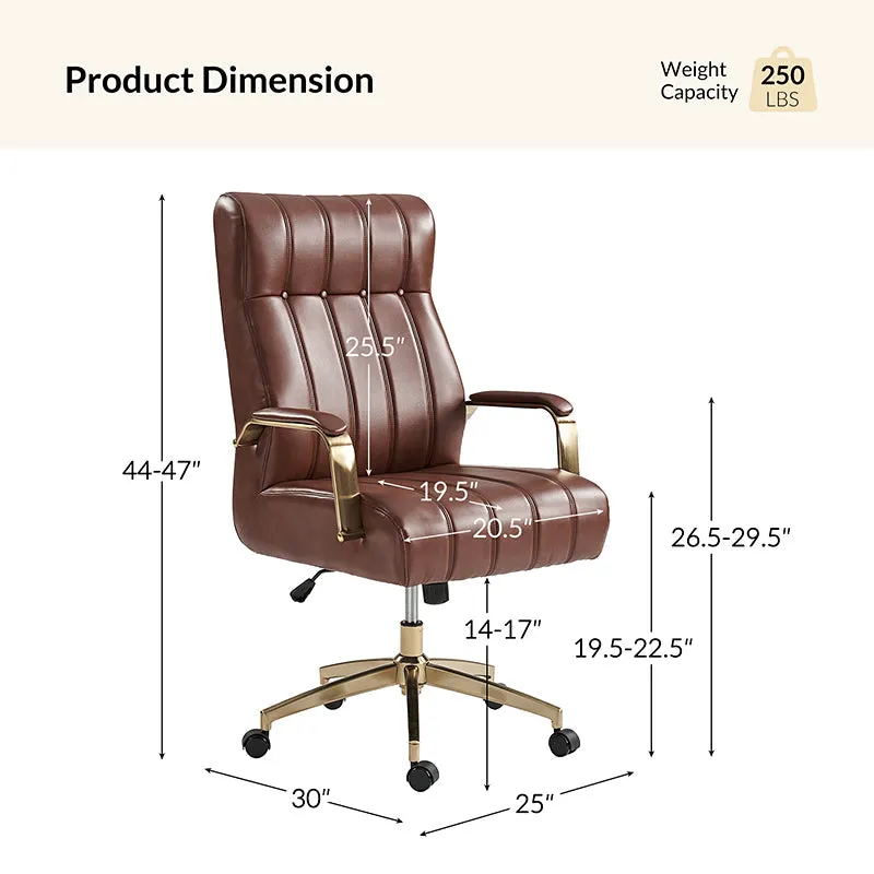 Conelius Leather Ergonomic Executive Office Chair