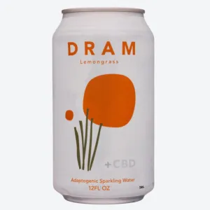 DRAM Apothecary - 'Lemongrass' Adaptogenic Sparkling Water  CBD (12OZ)