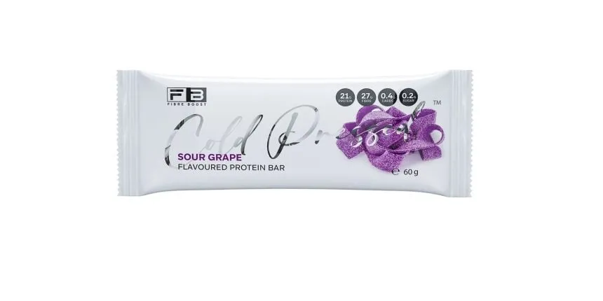 Fibre Boost Cold pressed protein bar - Sour Grape