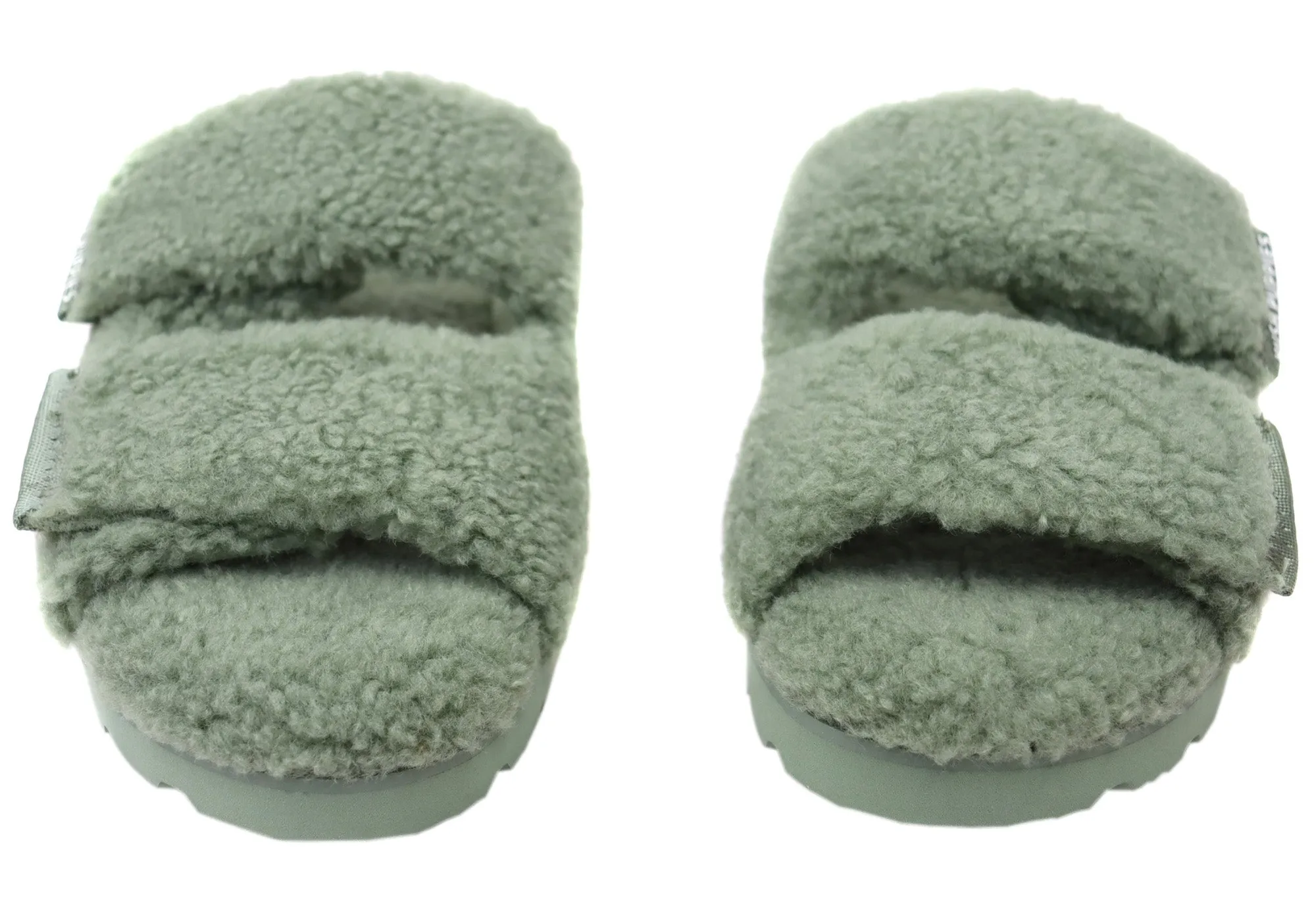 Hush Puppies Fluffy Womens Comfortable Open Toe Slippers