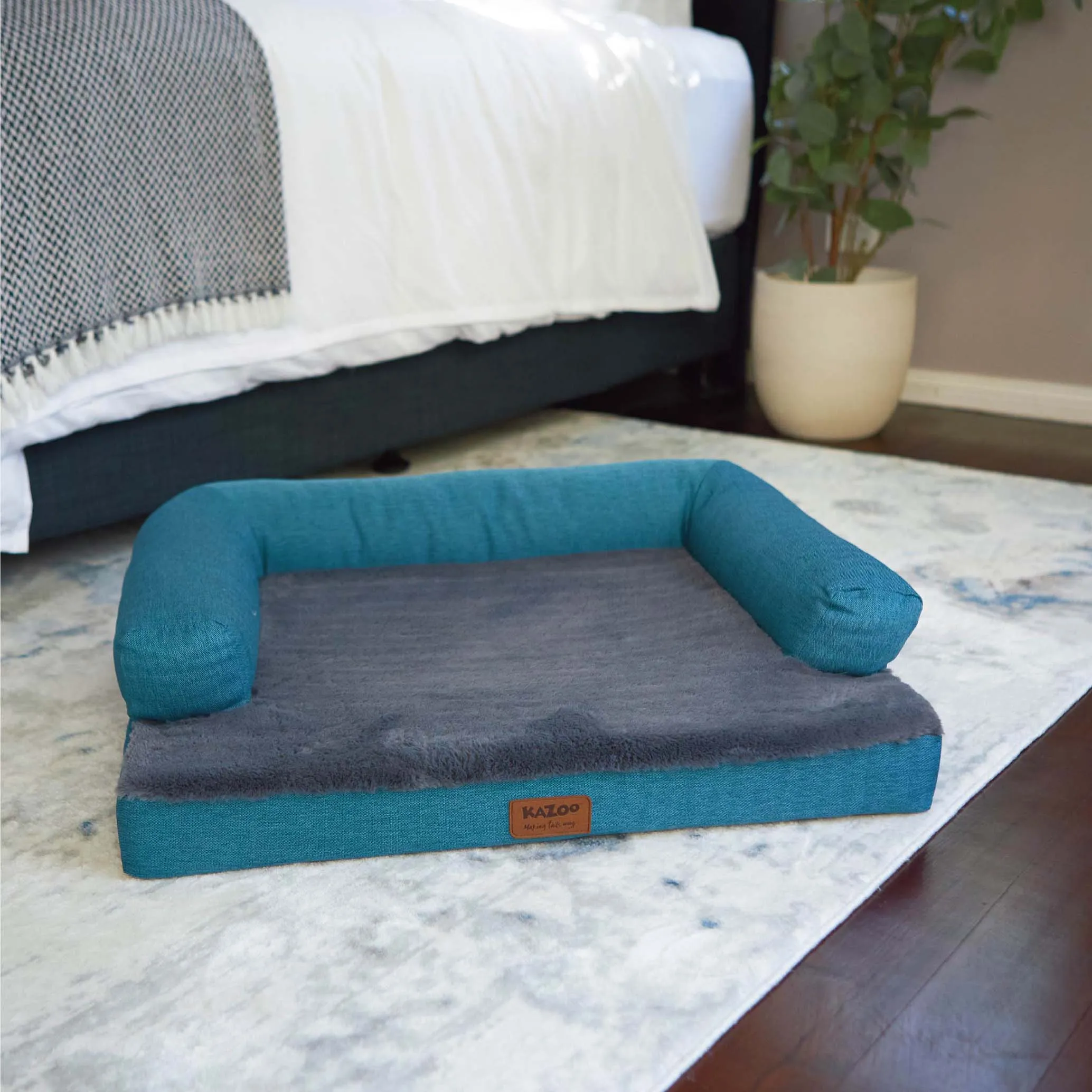 Kazoo Boudoir Medium Teal Dog Bed