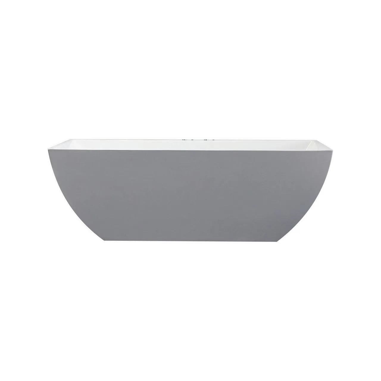 Kube Contemporanea 59'' White Free Standing Bathtub