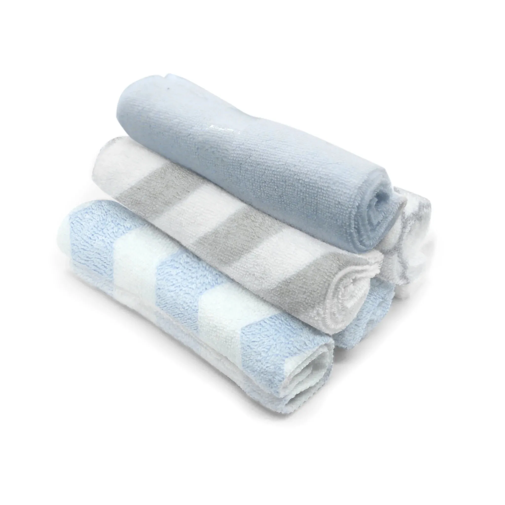 Kushies Ultra Soft Premium quality Baby Washcloths/Towels, 6 Pack, Blue Grey