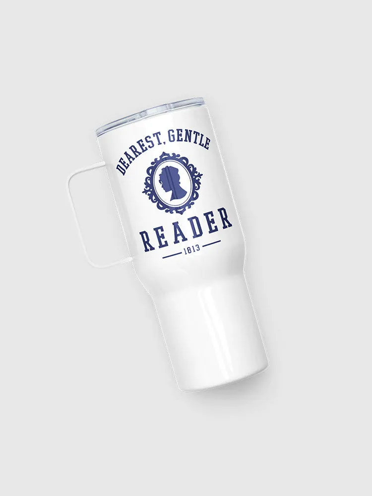 Lady Whistledown Dearest Gentle Reader 25 oz. Travel Mug [Blue]