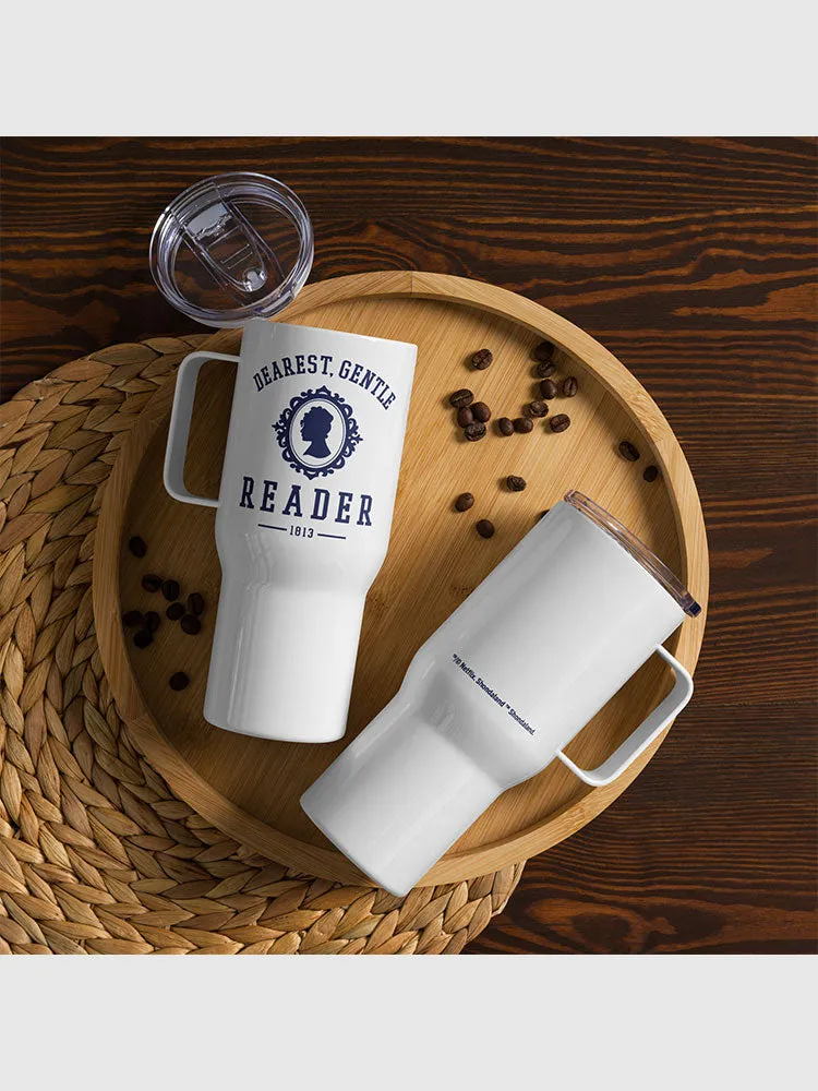 Lady Whistledown Dearest Gentle Reader 25 oz. Travel Mug [Blue]