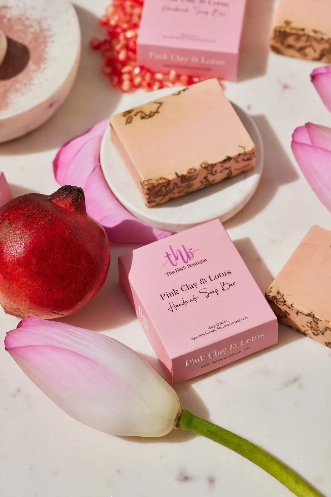 Pink Clay and Lotus Sugar Soap Bar - 100 grams