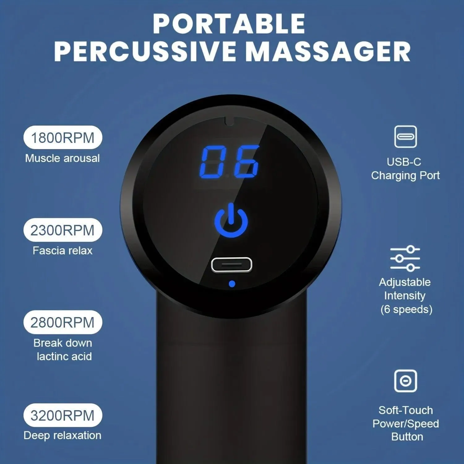 Portable Electric Massager: Deep Tissue Relief & Relaxation On-The-Go