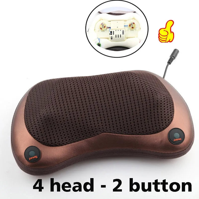 Portable Heated Deluxe Shiatsu Massage Pillow | Ultimate Relaxation and Muscle Relief