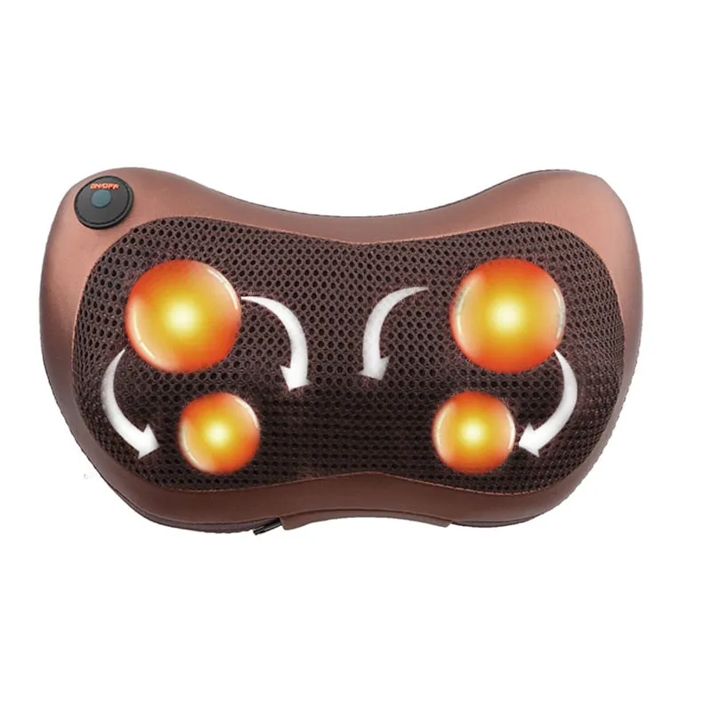 Portable Heated Deluxe Shiatsu Massage Pillow | Ultimate Relaxation and Muscle Relief