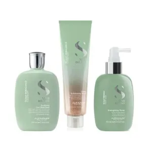 Semi Di Lino Scalp Purifying Exfoliating Energizing Kit 3 Prod - Alfaparf Milano