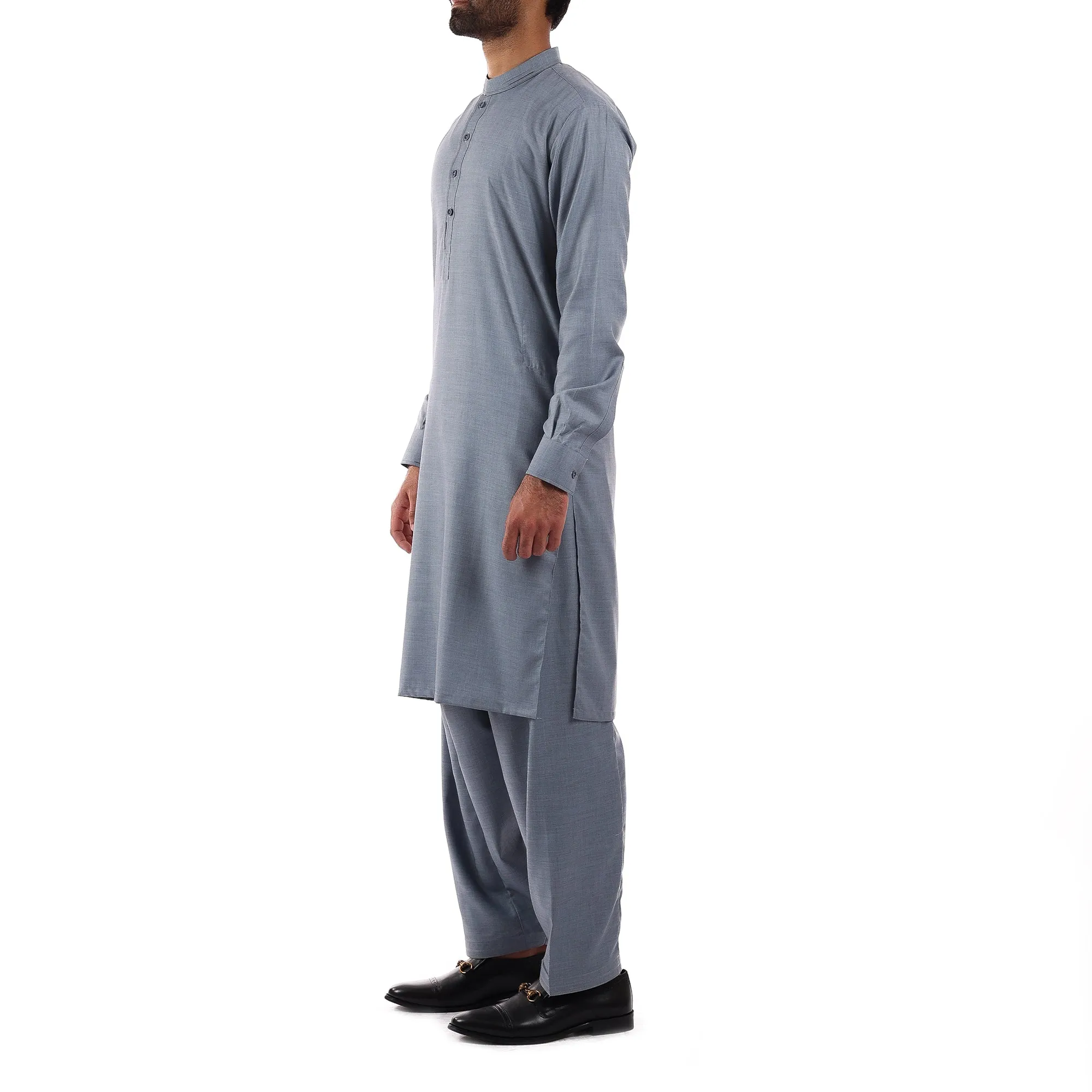 Steel Grey Shalwar Qameez