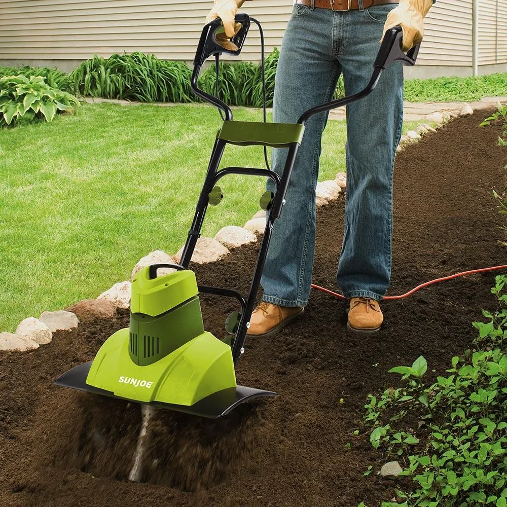 Sun Joe TJ601E Electric Garden Tiller/Cultivator | 18-Inch | 9 Amp