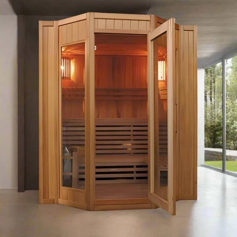 Sunray Tiburon 4-Person Indoor Traditional Sauna Double Bench