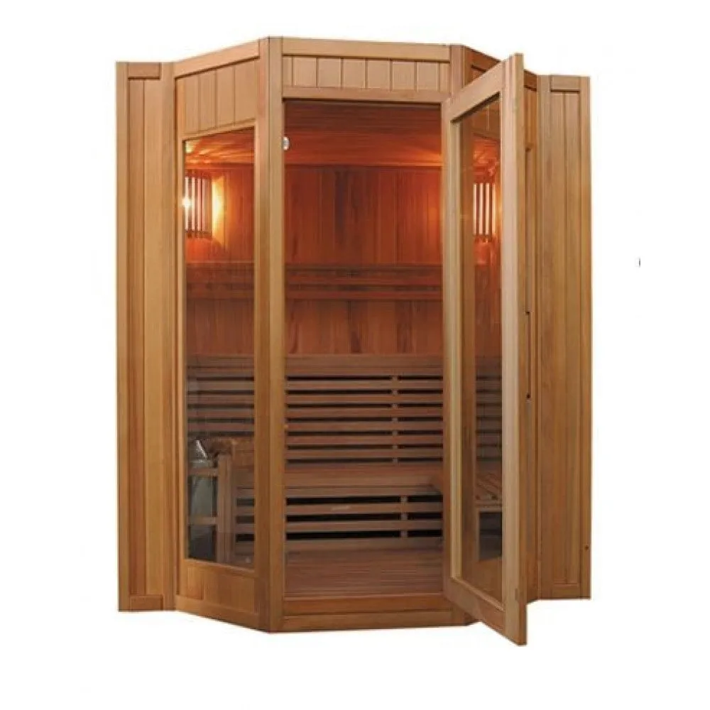 Sunray Tiburon 4-Person Indoor Traditional Sauna Double Bench