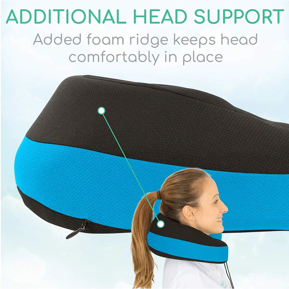 Vive Health Xtra-Comfort Memory Foam Neck Travel Pillow