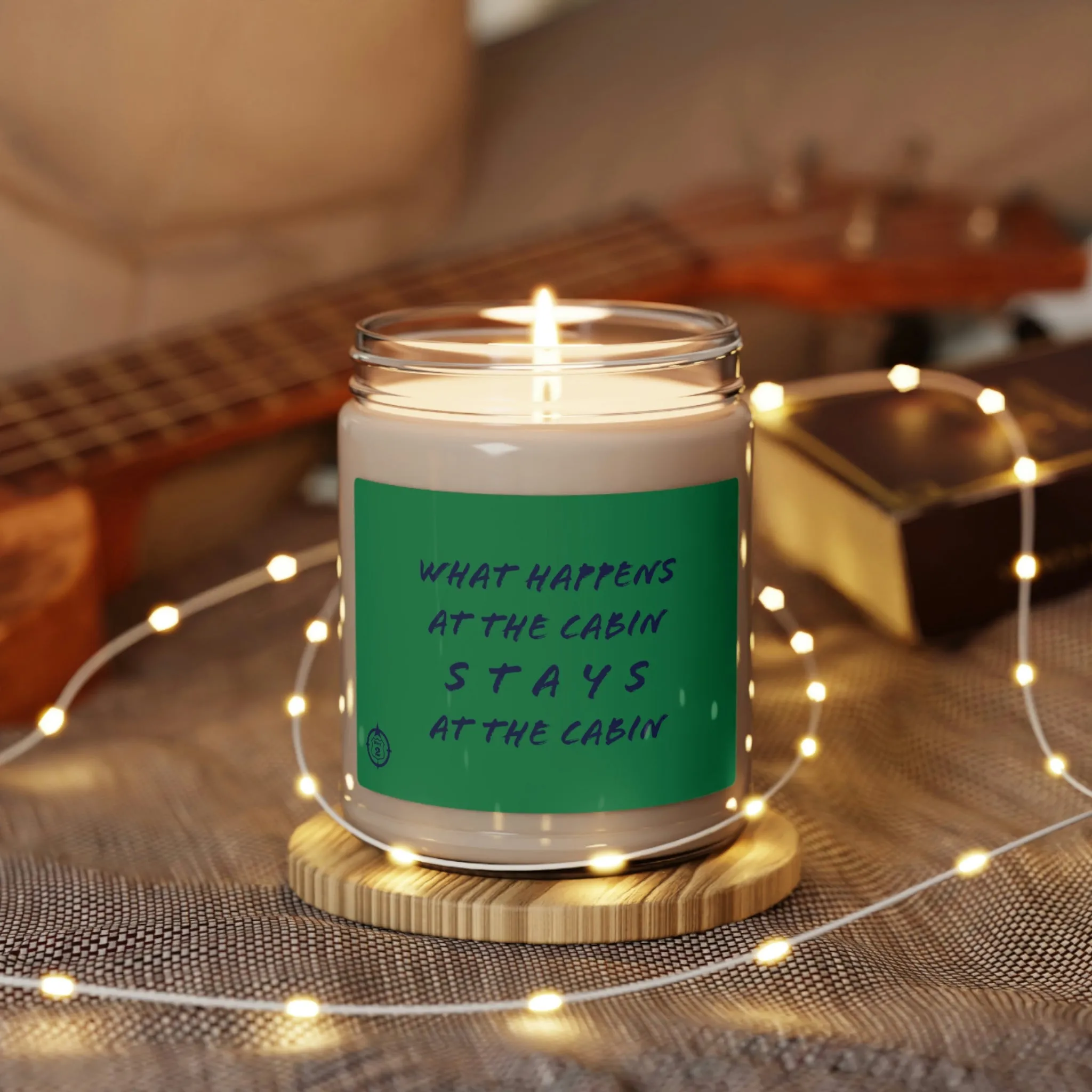 What Happens At The Cabin - Green - Scented Soy Candle, 9oz