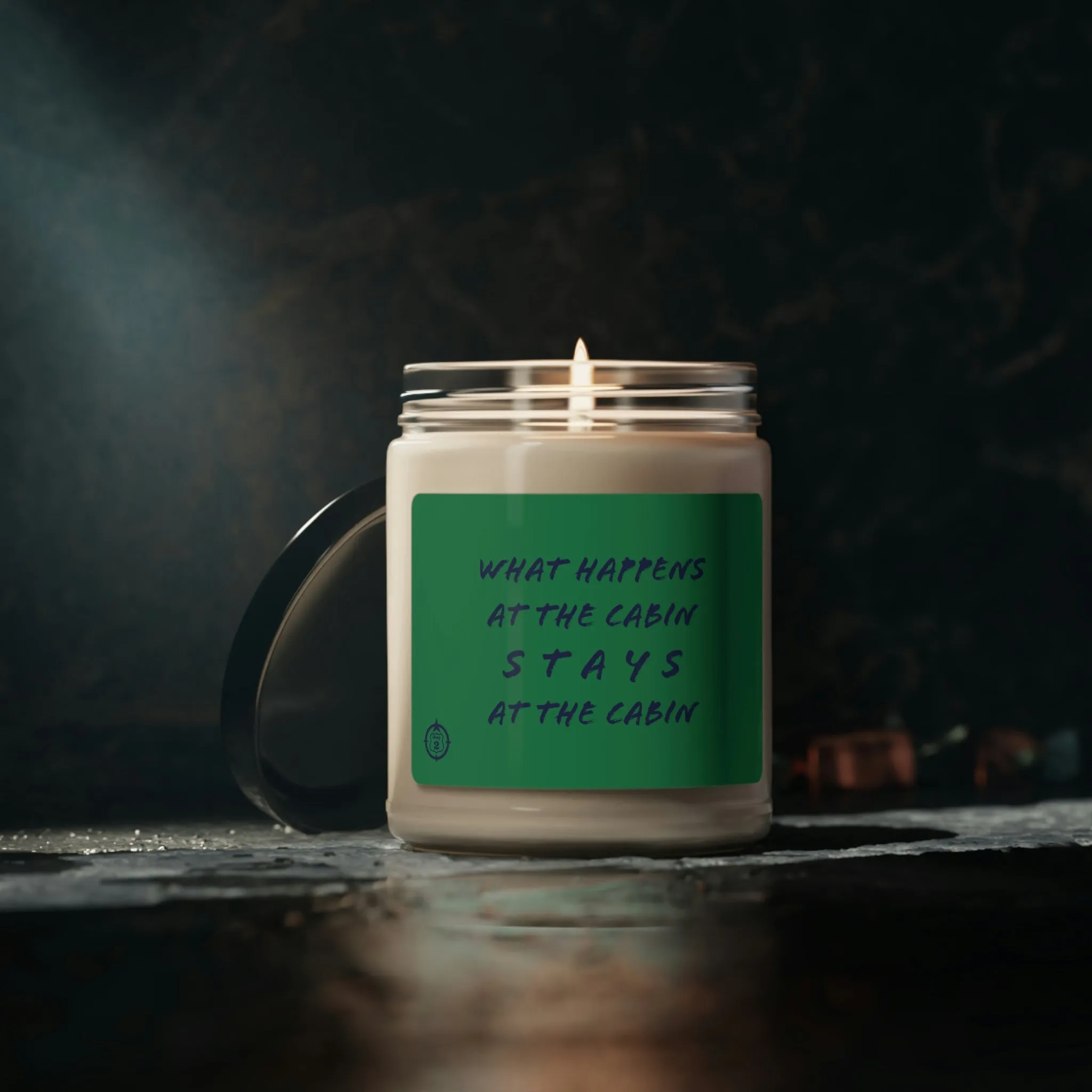 What Happens At The Cabin - Green - Scented Soy Candle, 9oz