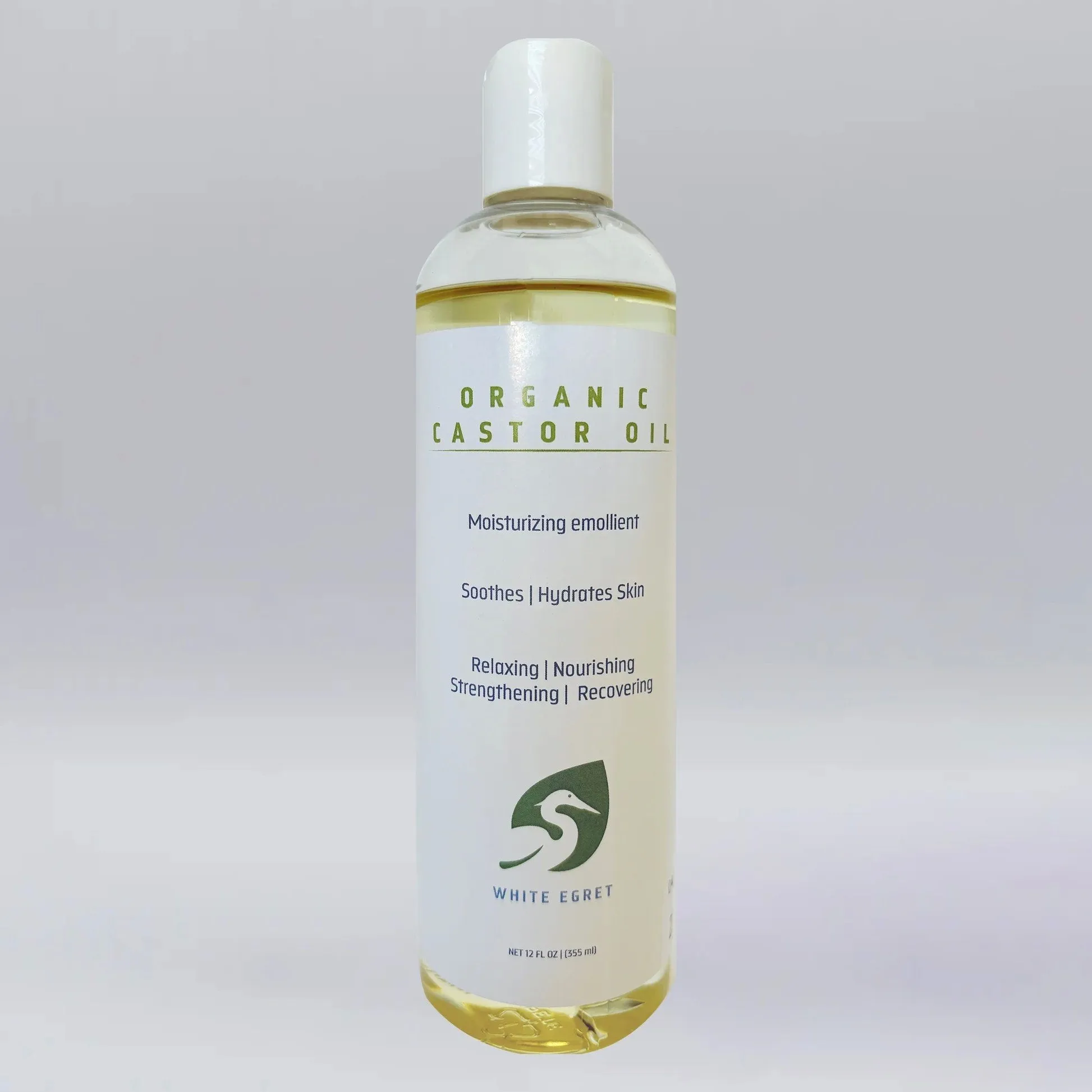 White Egret INC Organic Castor Oil 12 oz Oil