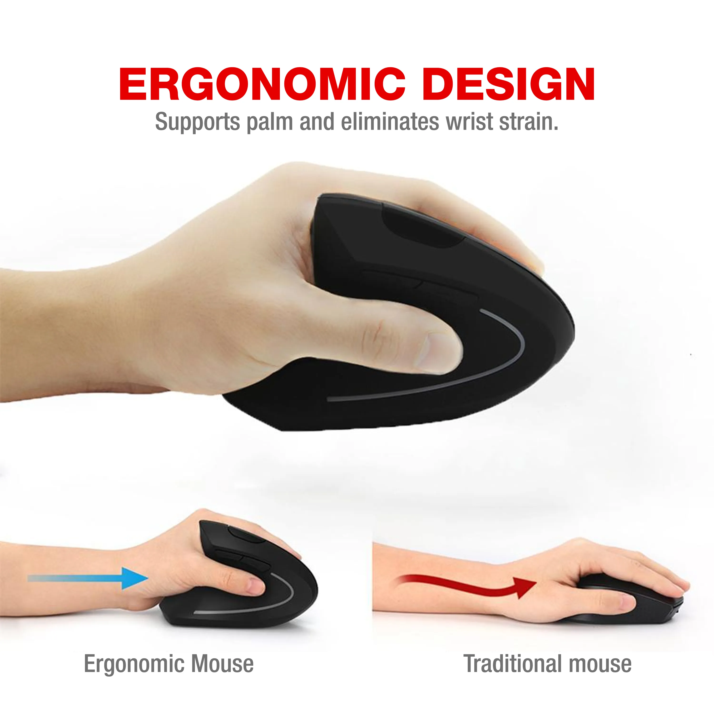 Wireless Ergonomic Vertical Mouse